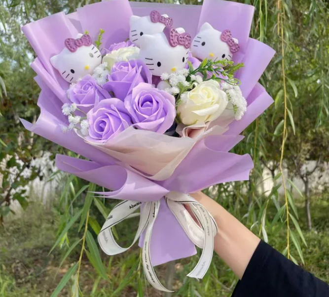 Hello Kitty Flowers Bouquet Gift