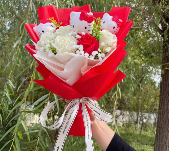 Hello Kitty Flowers Bouquet Gift