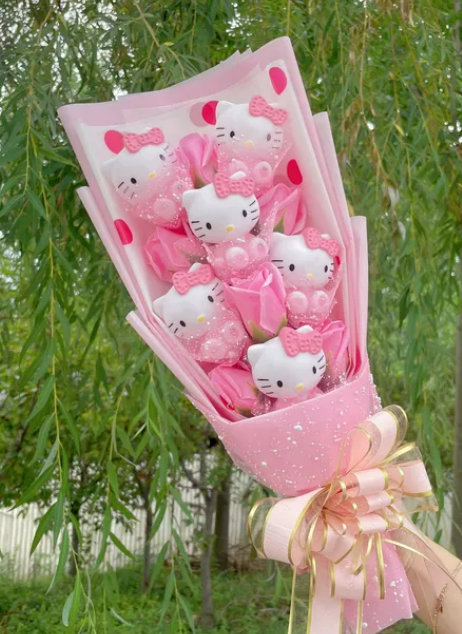 Hello Kitty Flowers Bouquet Gift