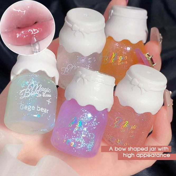 Bow Jar Shaped Moisturizing Water Lip Gloss