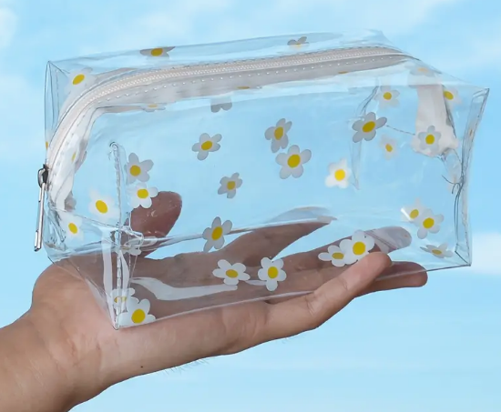Transparent Flower Pencil Case