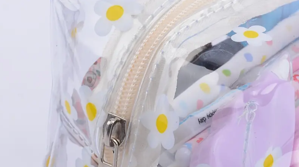 Transparent Flower Pencil Case