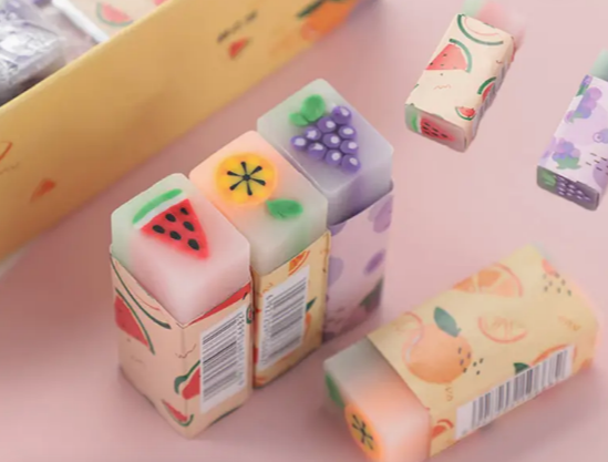 Fun 2-Piece Fruit Erasers