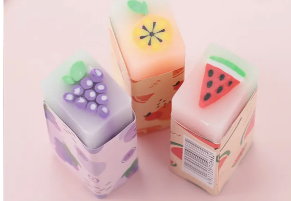 Fun 2-Piece Fruit Erasers