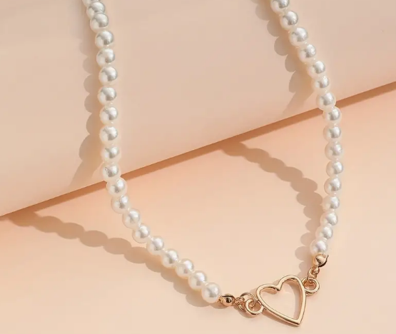 Pearl Heart Necklace