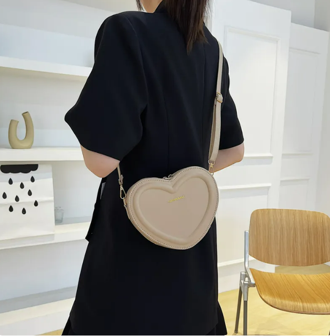 Heart-shaped crossbody bag