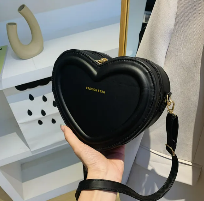 Heart-shaped crossbody bag