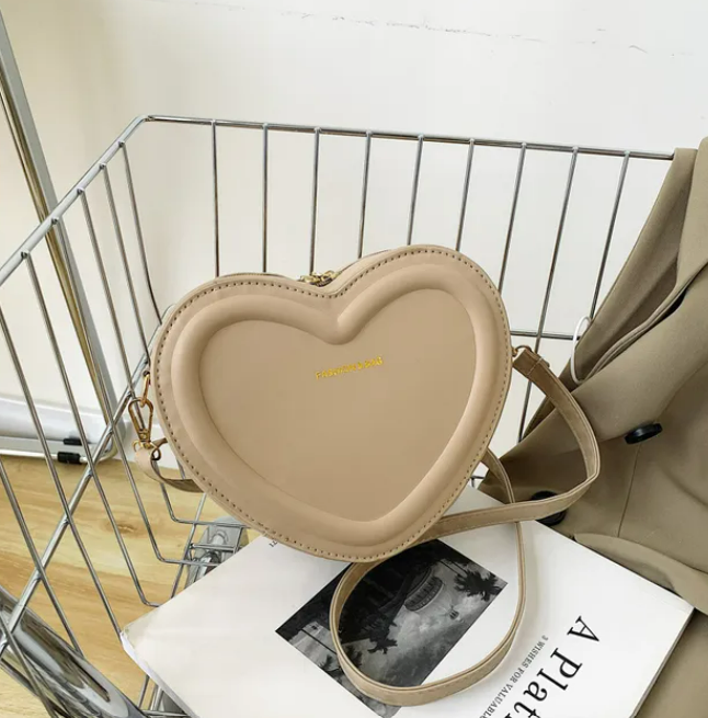 Heart-shaped crossbody bag