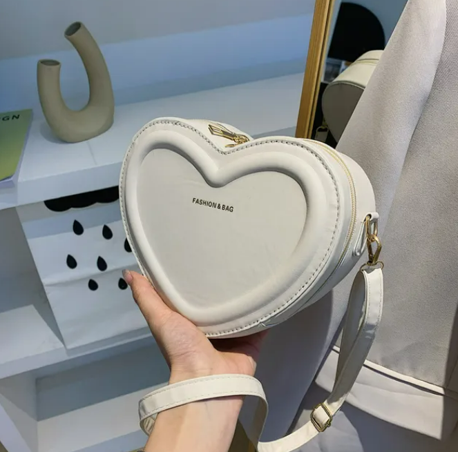 Heart-shaped crossbody bag