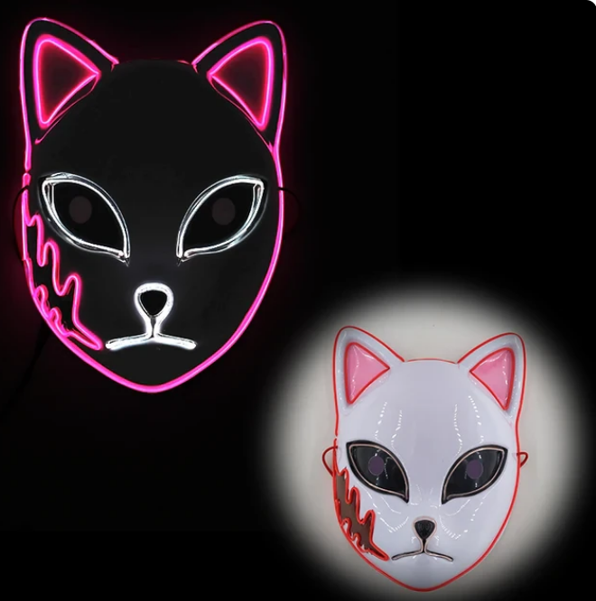 LED Lighted Demon Slayer Mask