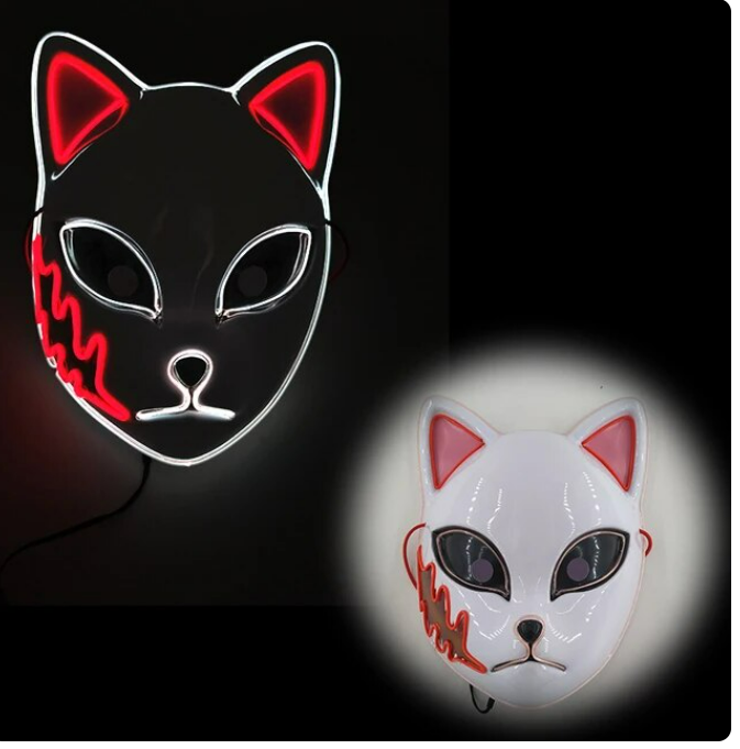 LED Lighted Demon Slayer Mask