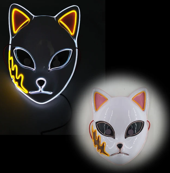 LED Lighted Demon Slayer Mask