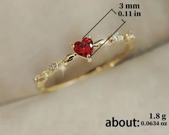 Red Heart Ring