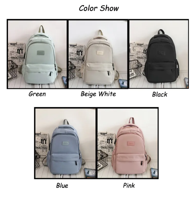 Cute Multipocketed Student Backpack