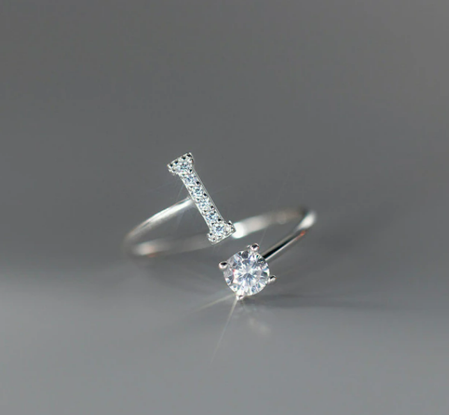 Embellished Initial Ring