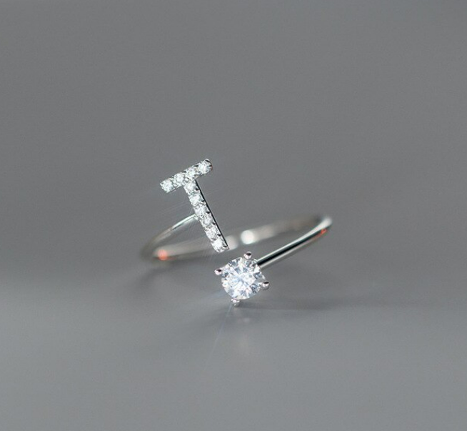 Embellished Initial Ring