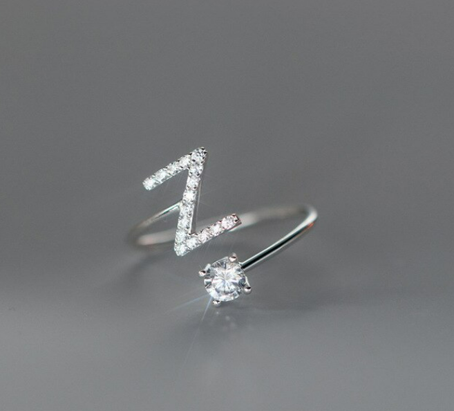 Embellished Initial Ring