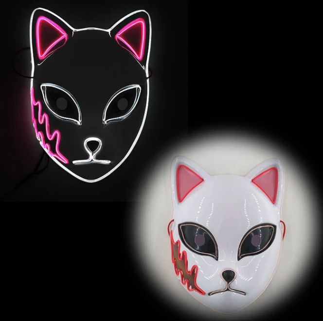 LED Lighted Demon Slayer Mask