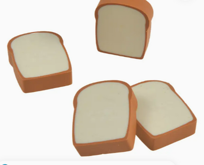 Cute 4-Piece Toast Eraser Set