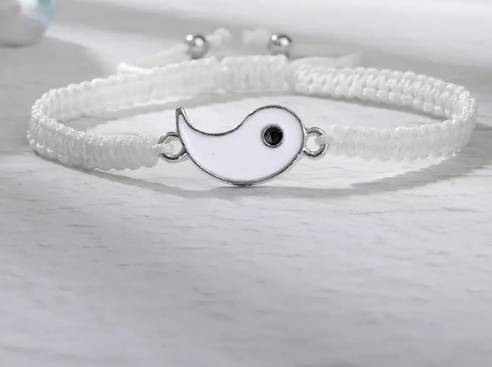 Matching Yin Yang Bracelet Set