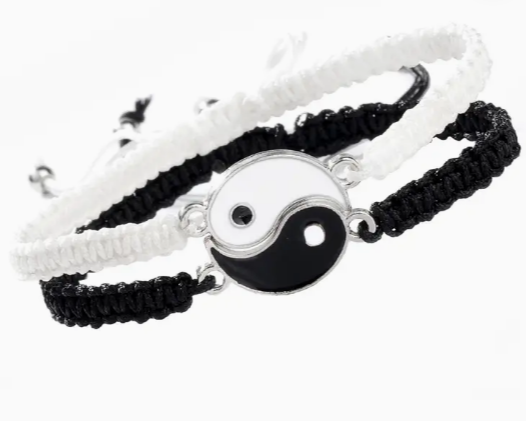Matching Yin Yang Bracelet Set