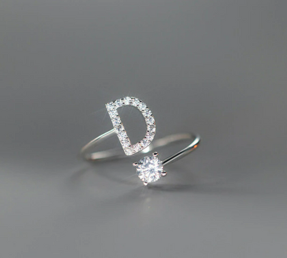 Embellished Initial Ring